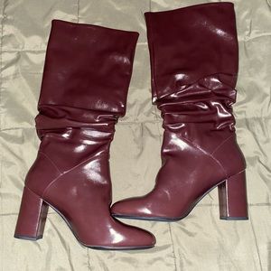 Onlymaker Knee High Slouchy Block Heel Boots